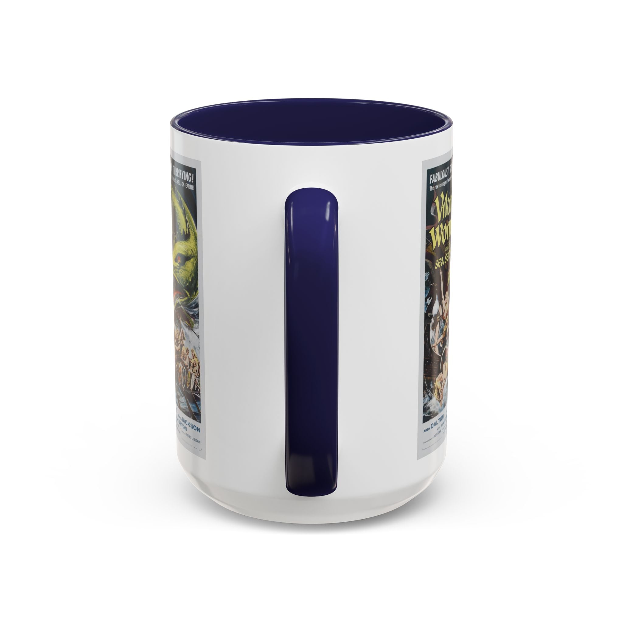 Cult Classic Movie Poster Art Accent Coffee Mug (11, 15oz) - Viking Women And The Sea Serpent 1957 - POPvault