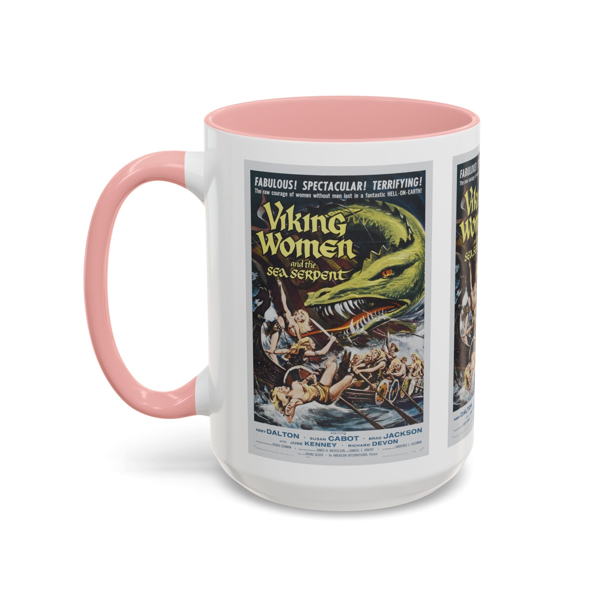 Cult Classic Movie Poster Art Accent Coffee Mug (11, 15oz) - Viking Women And The Sea Serpent 1957 - POPvault