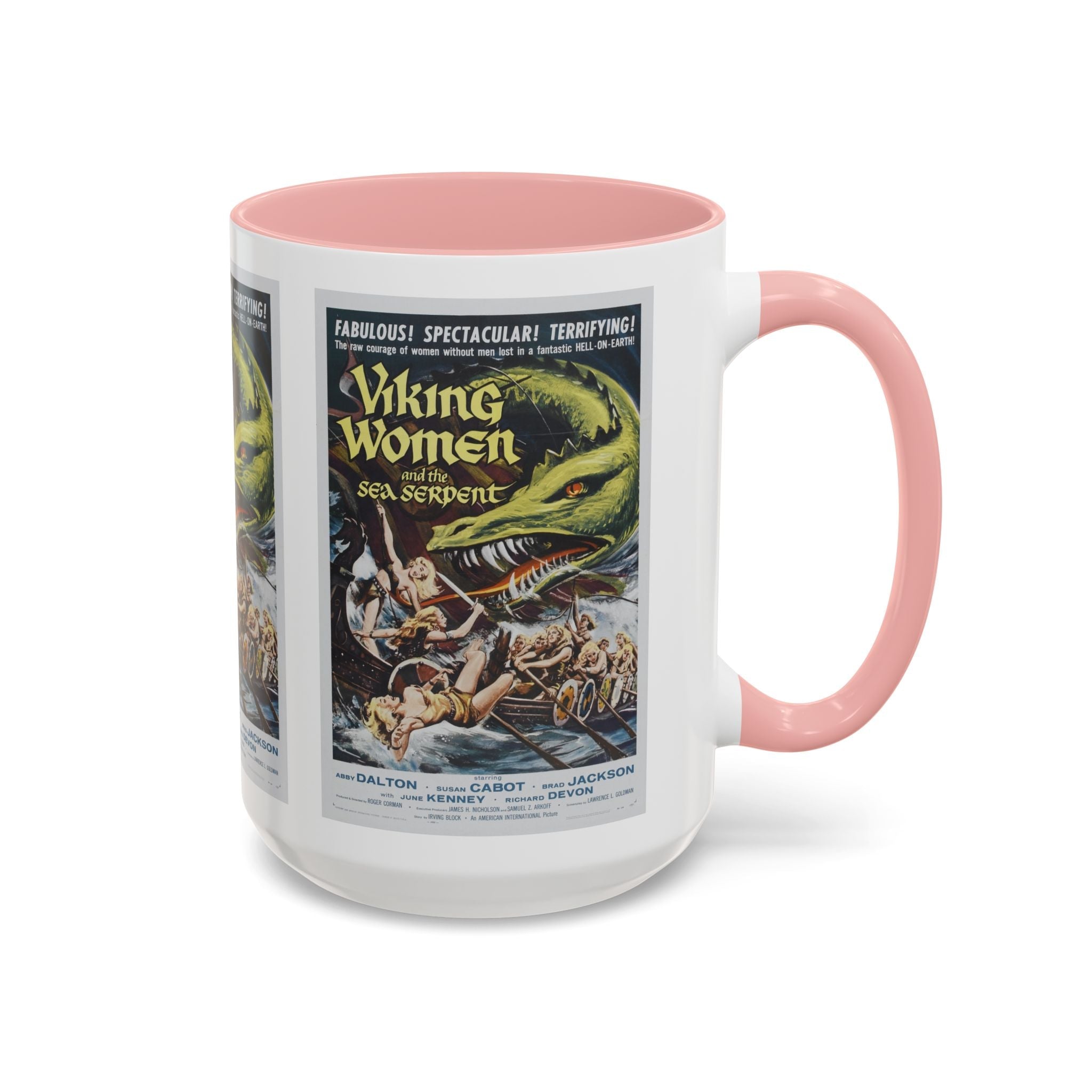 Cult Classic Movie Poster Art Accent Coffee Mug (11, 15oz) - Viking Women And The Sea Serpent 1957 - POPvault