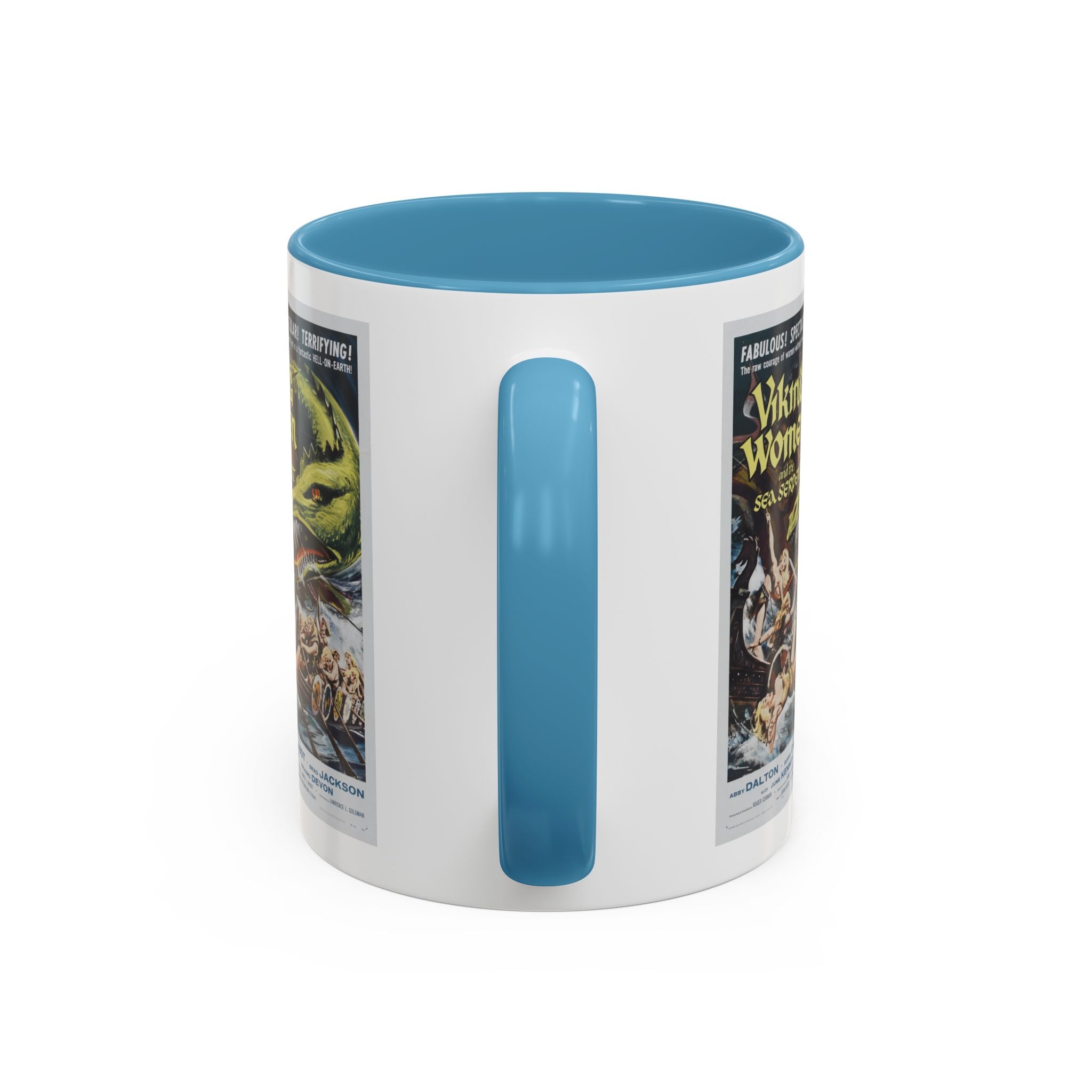 Cult Classic Movie Poster Art Accent Coffee Mug (11, 15oz) - Viking Women And The Sea Serpent 1957 - POPvault