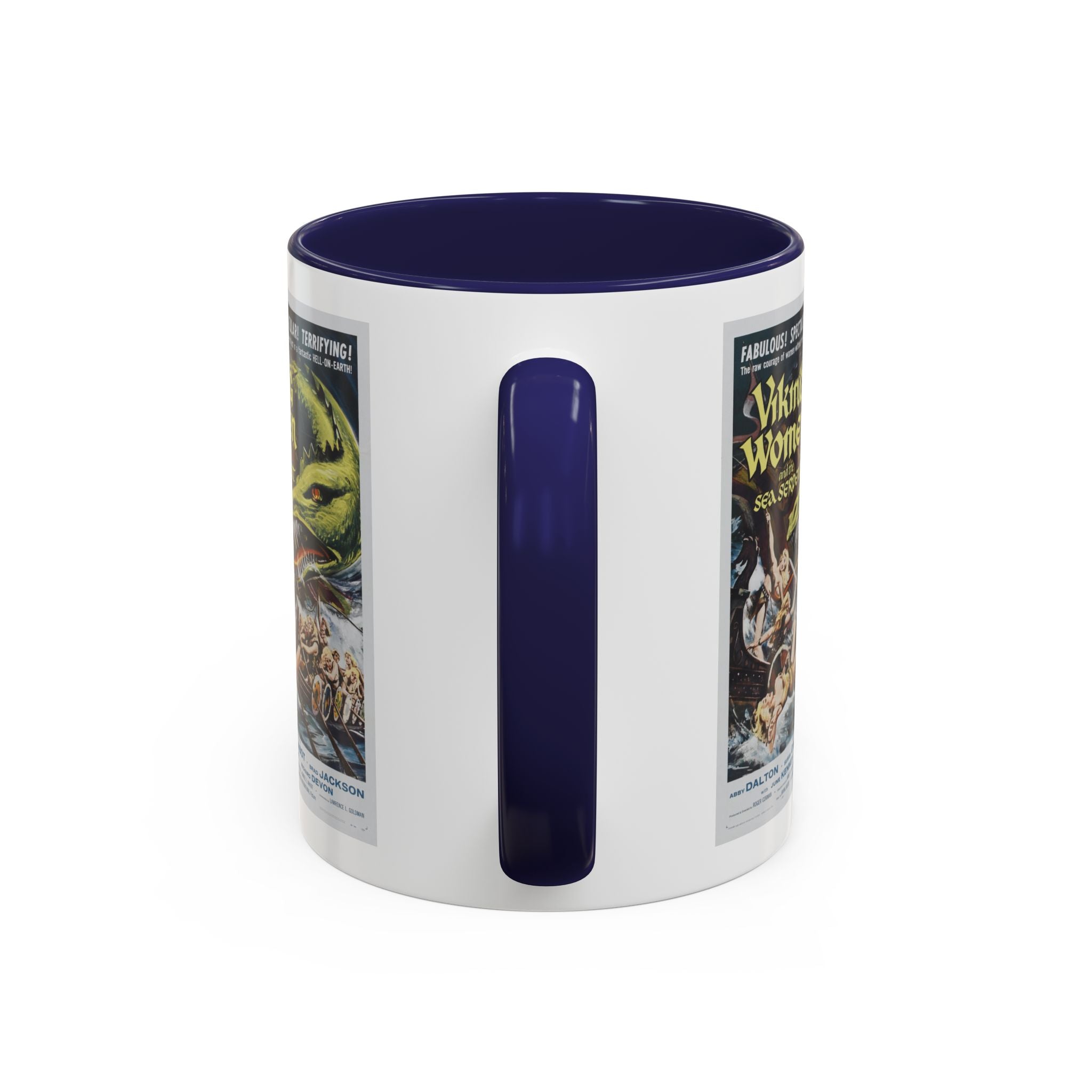 Cult Classic Movie Poster Art Accent Coffee Mug (11, 15oz) - Viking Women And The Sea Serpent 1957 - POPvault