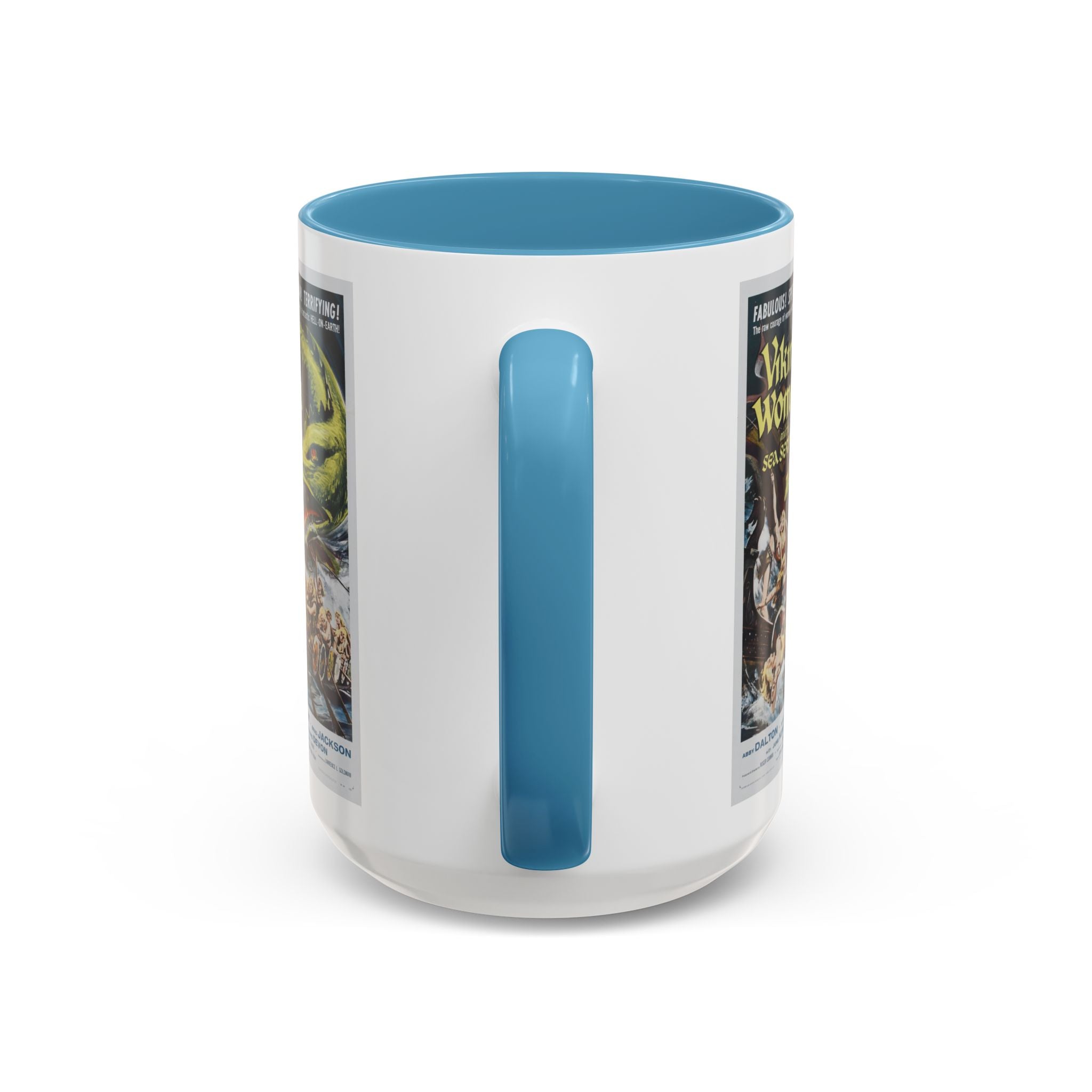Cult Classic Movie Poster Art Accent Coffee Mug (11, 15oz) - Viking Women And The Sea Serpent 1957 - POPvault