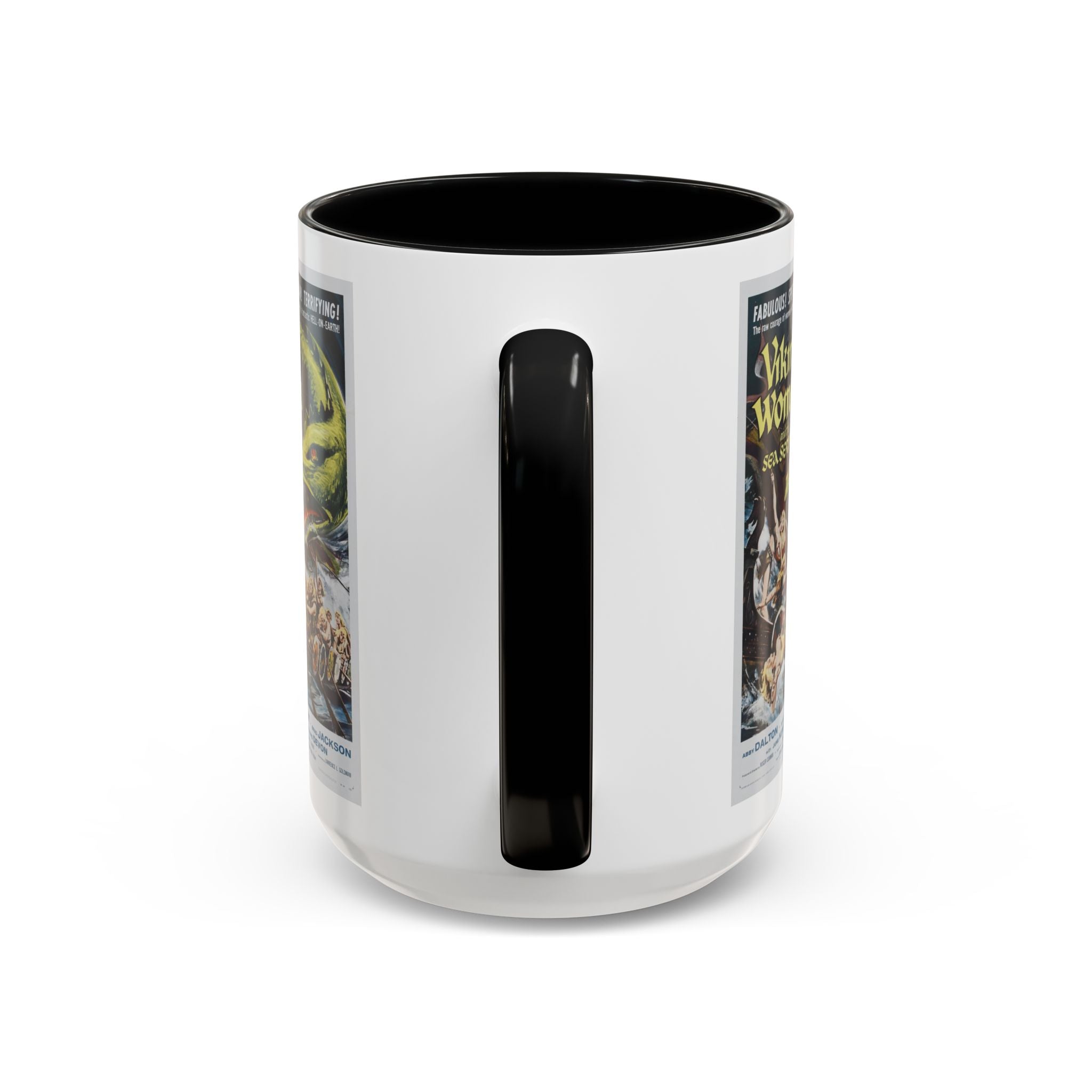 Cult Classic Movie Poster Art Accent Coffee Mug (11, 15oz) - Viking Women And The Sea Serpent 1957 - POPvault