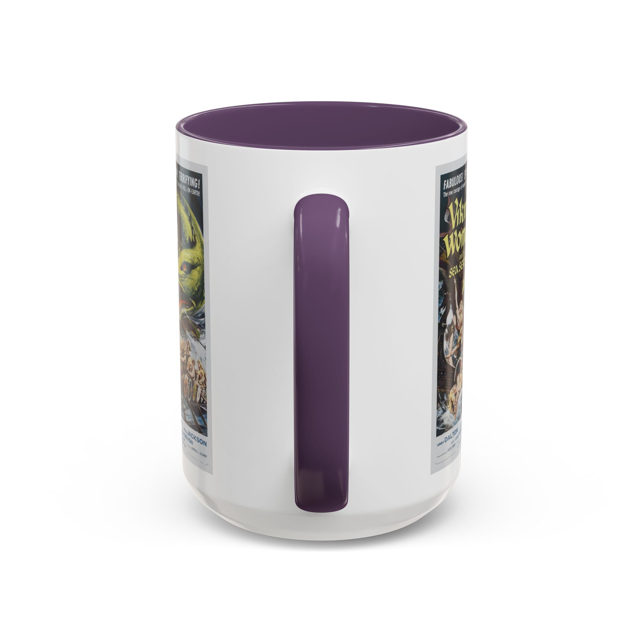 Cult Classic Movie Poster Art Accent Coffee Mug (11, 15oz) - Viking Women And The Sea Serpent 1957 - POPvault