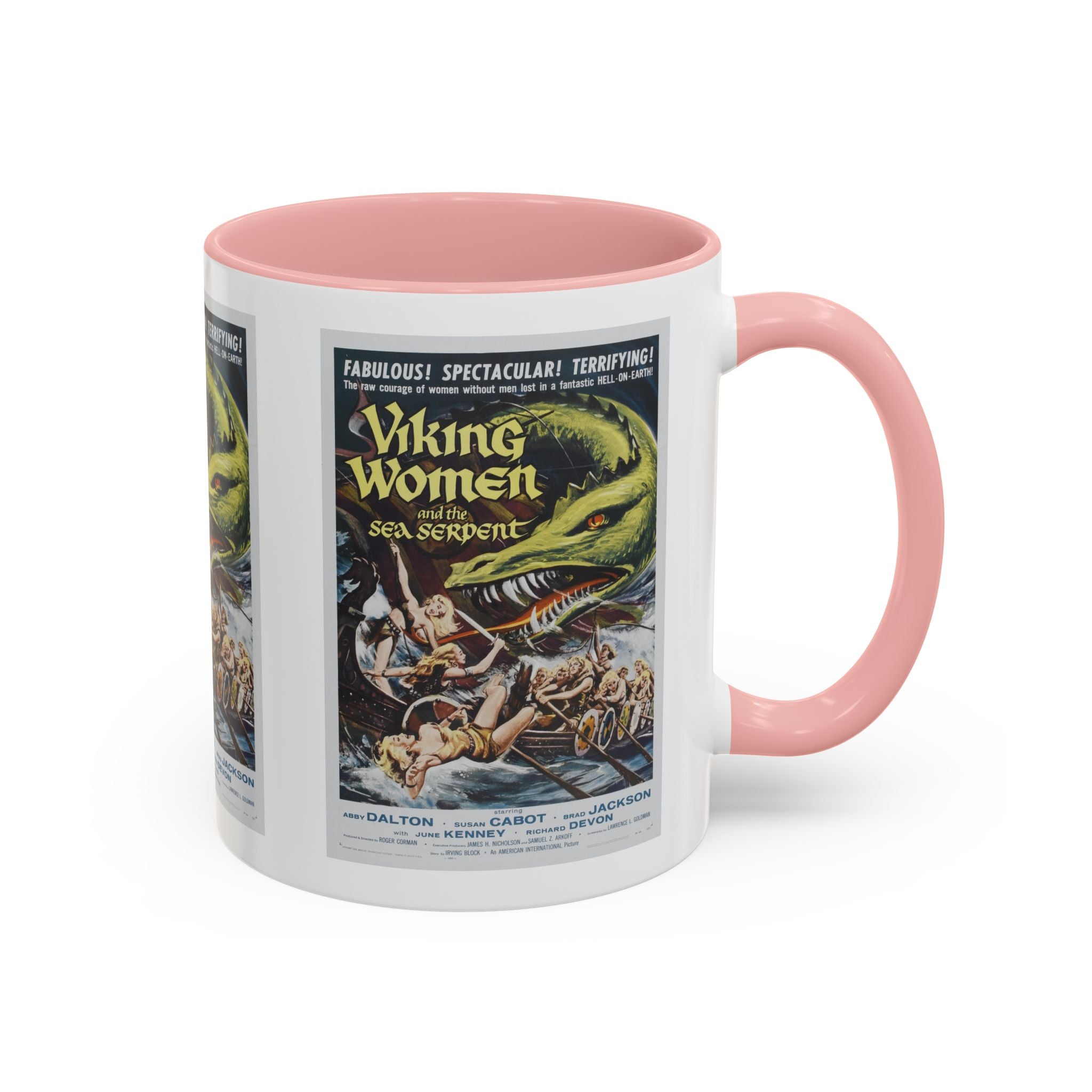 Cult Classic Movie Poster Art Accent Coffee Mug (11, 15oz) - Viking Women And The Sea Serpent 1957 - POPvault
