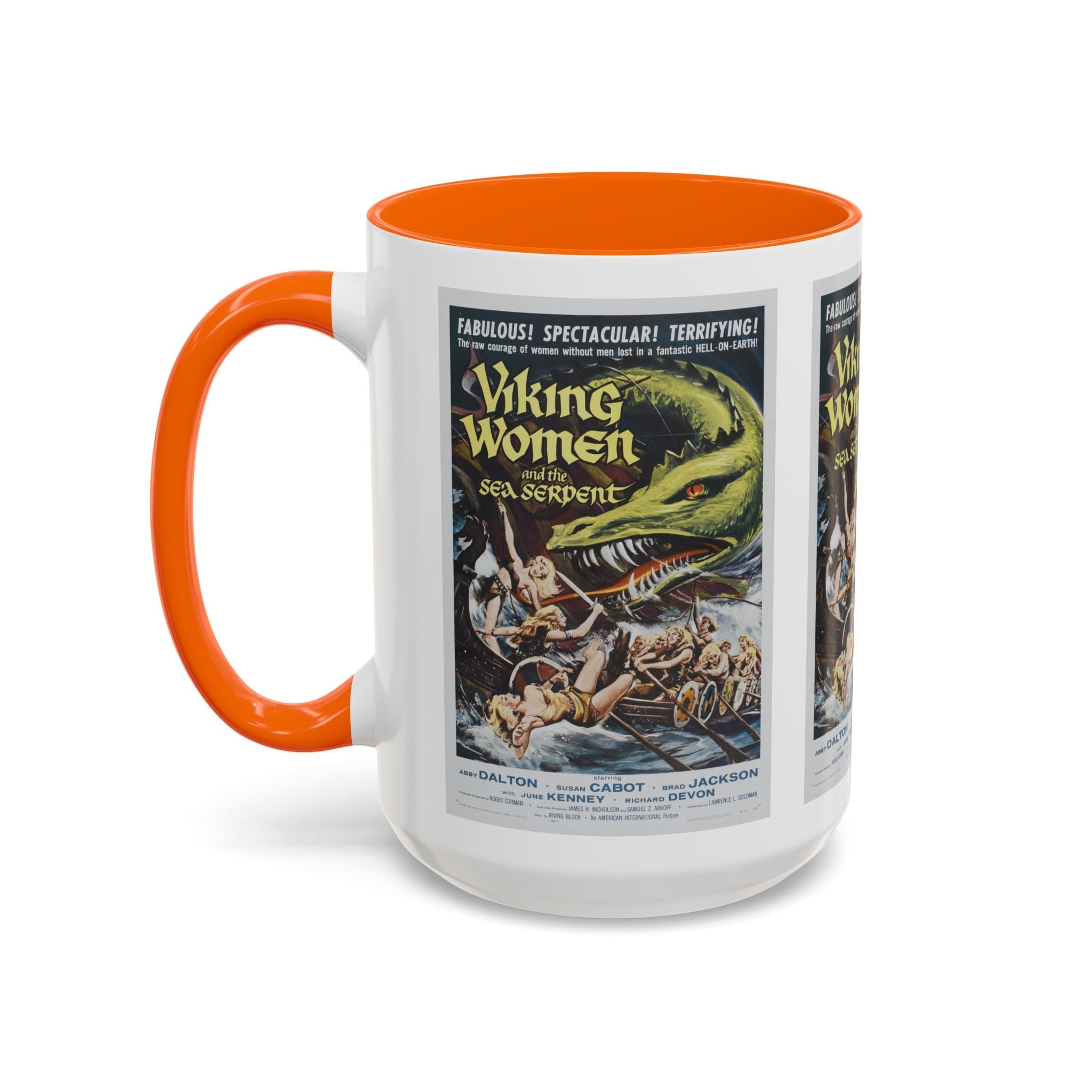 Cult Classic Movie Poster Art Accent Coffee Mug (11, 15oz) - Viking Women And The Sea Serpent 1957 - POPvault