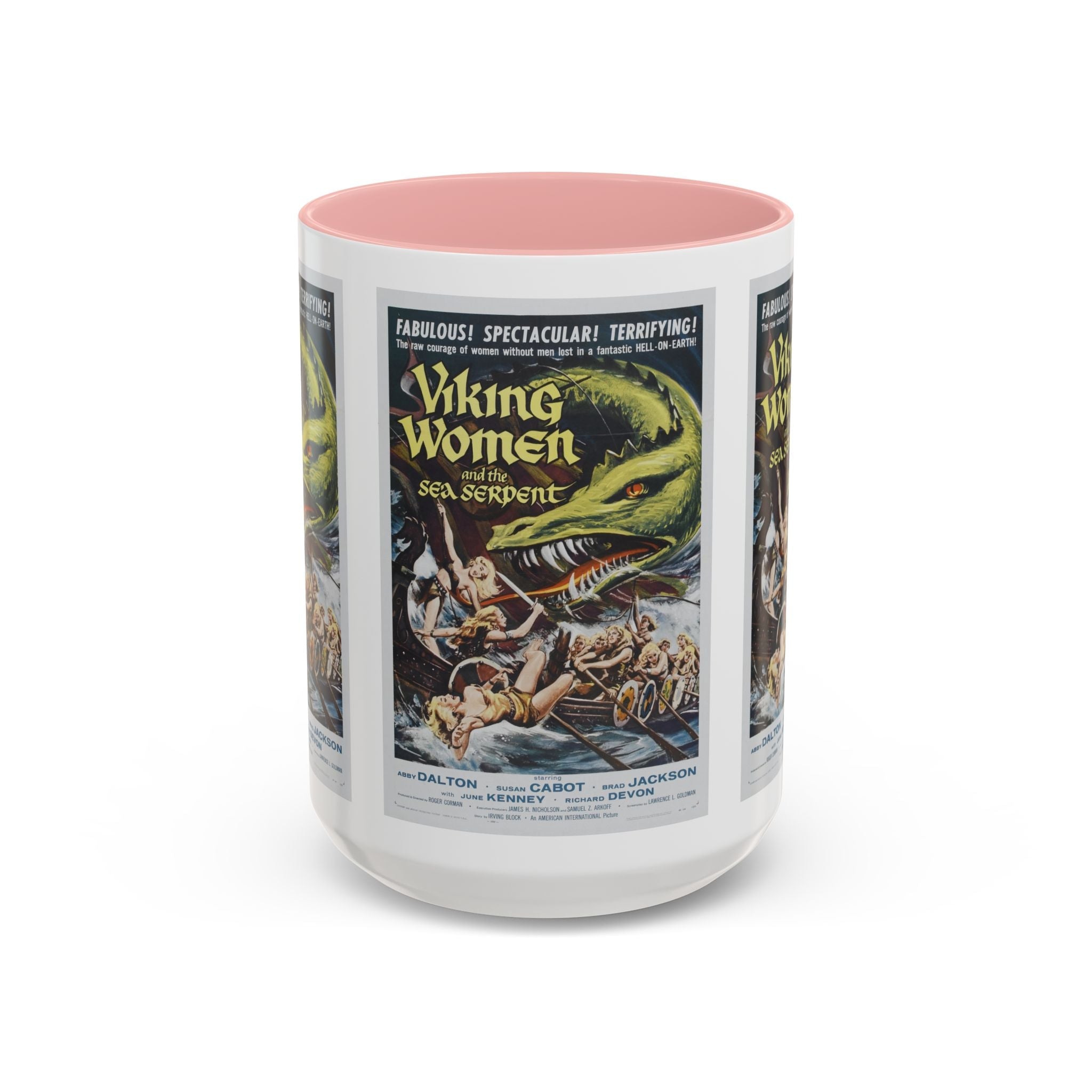 Cult Classic Movie Poster Art Accent Coffee Mug (11, 15oz) - Viking Women And The Sea Serpent 1957 - POPvault