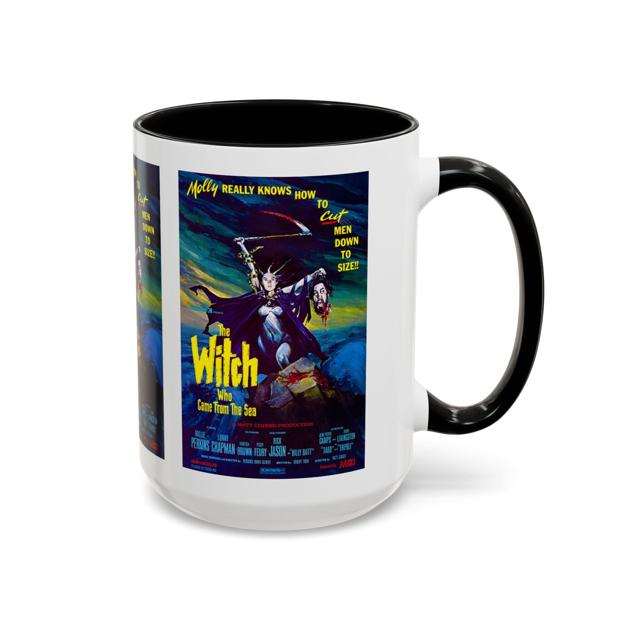 Cult Classic Movie Poster Art Accent Coffee Mug (11, 15oz) - Witch Who Came From The Sea 1976 - POPvault