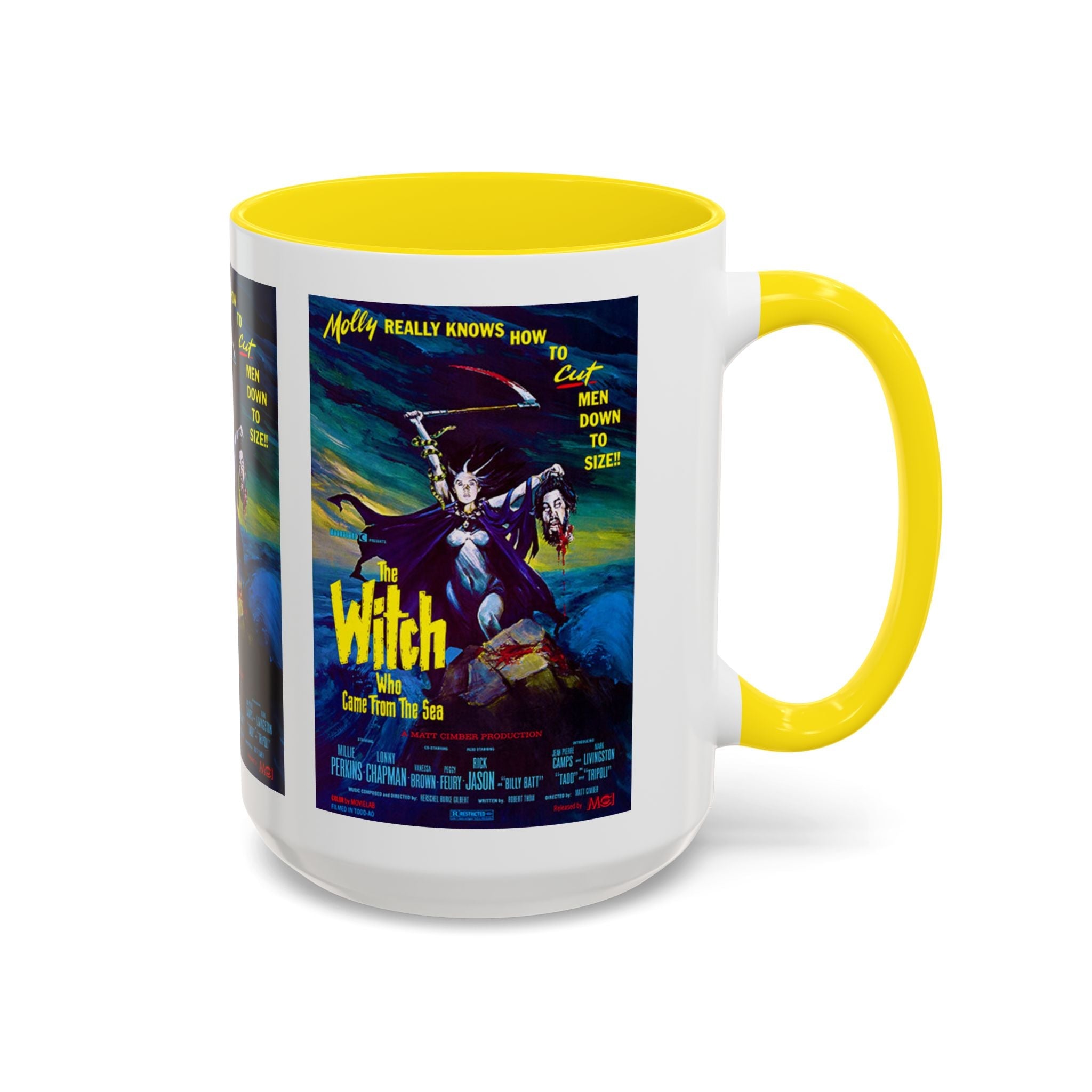 Cult Classic Movie Poster Art Accent Coffee Mug (11, 15oz) - Witch Who Came From The Sea 1976 - POPvault