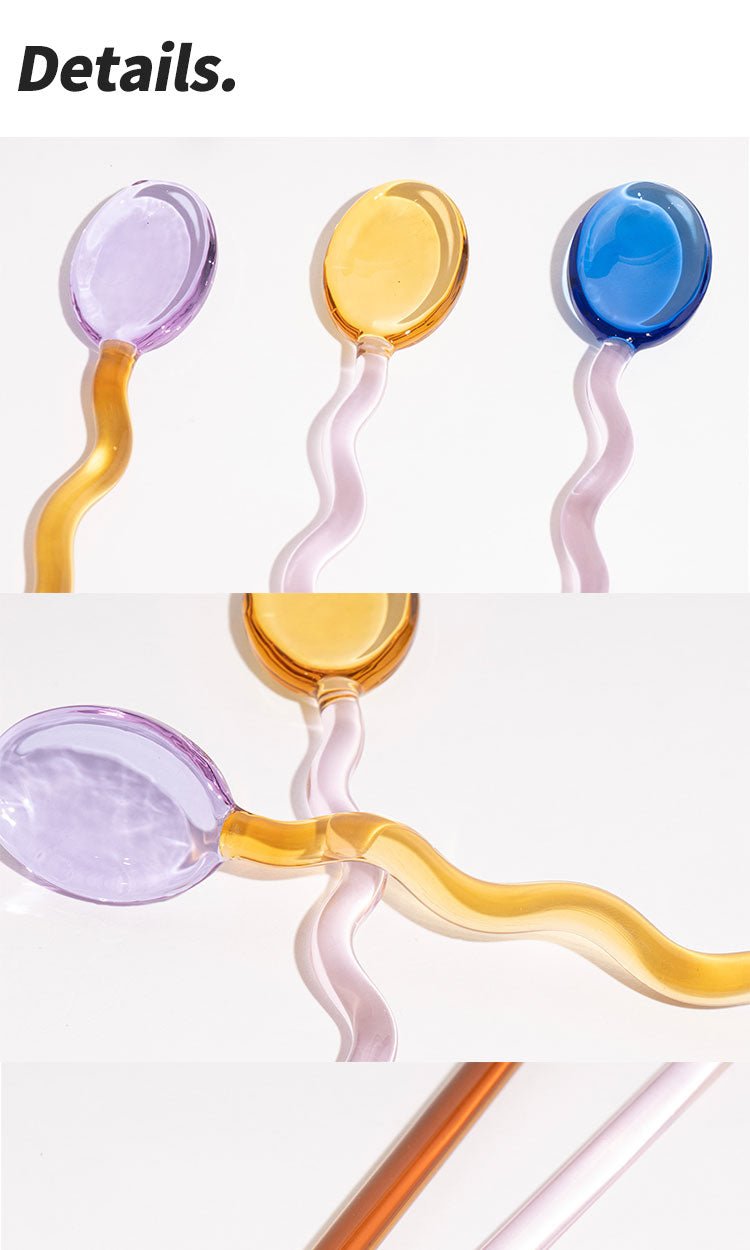 Curvy Art Glass 6 Piece Spoon Set - POPvault