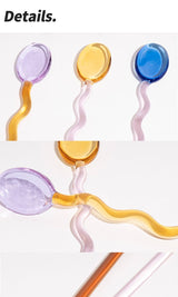 Curvy Art Glass 6 Piece Spoon Set - POPvault
