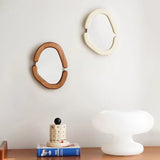 Curvy Natural Wood Tabletop Mirror - POPvault