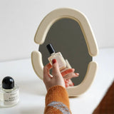 Curvy Natural Wood Tabletop Mirror - POPvault