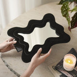 Curvy Velvet Table Top Mirror - POPvault