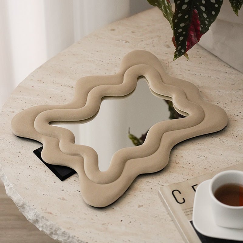 Curvy Velvet Table Top Mirror - POPvault