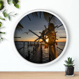 Custom Beach Life Vistas Ahoy Mate Premium Wall Clock - POPvault