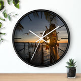 Custom Beach Life Vistas Ahoy Mate Premium Wall Clock - POPvault