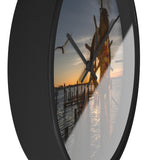 Custom Beach Life Vistas Ahoy Mate Premium Wall Clock - POPvault