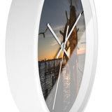 Custom Beach Life Vistas Ahoy Mate Premium Wall Clock - POPvault