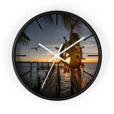 Custom Beach Life Vistas Ahoy Mate Premium Wall Clock - POPvault