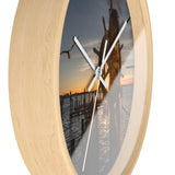 Custom Beach Life Vistas Ahoy Mate Premium Wall Clock - POPvault