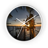 Custom Beach Life Vistas Ahoy Mate Premium Wall Clock - POPvault