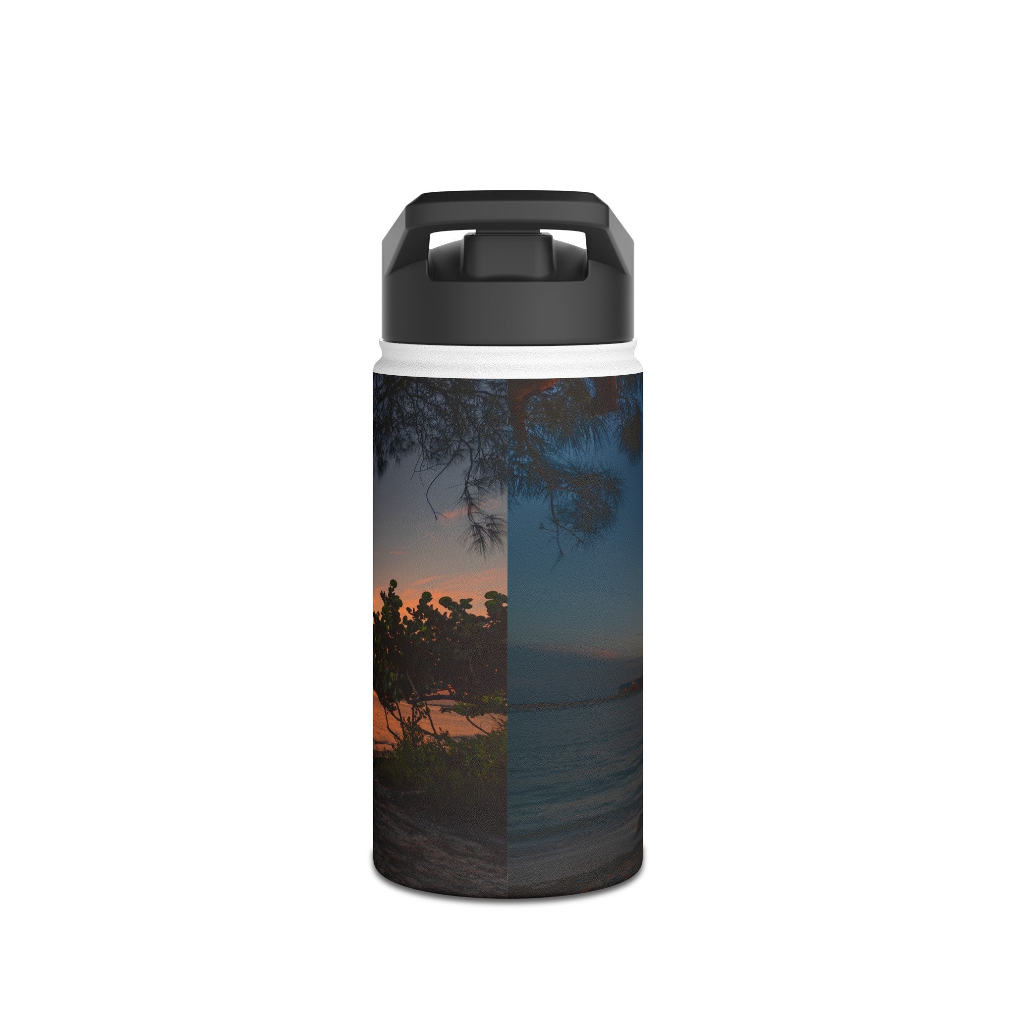 Custom Beach Life Vistas Anna Marie Island 3 Stainless Steel Water Bottle, Standard Lid - POPvault