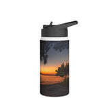 Custom Beach Life Vistas Anna Marie Island 3 Stainless Steel Water Bottle, Standard Lid - POPvault