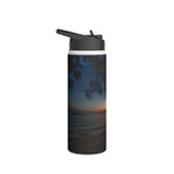 Custom Beach Life Vistas Anna Marie Island 3 Stainless Steel Water Bottle, Standard Lid - POPvault