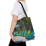 Custom Beach Life Vistas Beach Chairs Tote Bag - POPvault