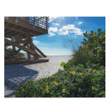 Custom Beach Life Beach Vistas Beach Flowers Jigsaw Puzzle (252 or 500 PC) - POPvault - Back-to-School - Fall Picks - Games