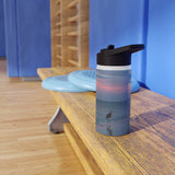Custom Beach Life Beach Vistas Pink Sky Stainless Steel Water Bottle, Standard Lid - POPvault - Back-to-School - Beverage - Bottles