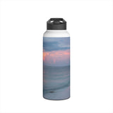 Custom Beach Life Beach Vistas Pink Sky Stainless Steel Water Bottle, Standard Lid - POPvault - Back-to-School - Beverage - Bottles