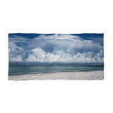 Custom Beach Life Beach Vistas Puffy Clouds Beach Towel - POPvault - 14oz - Bath - Bathroom