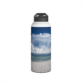 Custom Beach Life Beach Vistas Puffy Clouds Stainless Steel Water Bottle, Standard Lid - POPvault - Back-to-School - Beverage - Bottles
