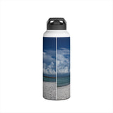 Custom Beach Life Beach Vistas Puffy Clouds Stainless Steel Water Bottle, Standard Lid - POPvault - Back-to-School - Beverage - Bottles
