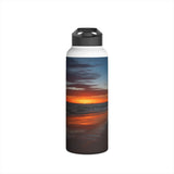 Custom Beach Life Beach Vistas Sundown Stainless Steel Water Bottle, Standard Lid - POPvault - Back-to-School - Beverage - Bottles