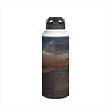 Custom Beach Life Beach Vistas Sundown Stainless Steel Water Bottle, Standard Lid - POPvault - Back-to-School - Beverage - Bottles