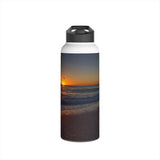 Custom Beach Life Beach Vistas Sunset Birds Stainless Steel Water Bottle, Standard Lid - POPvault - Back-to-School - Beverage - Bottles