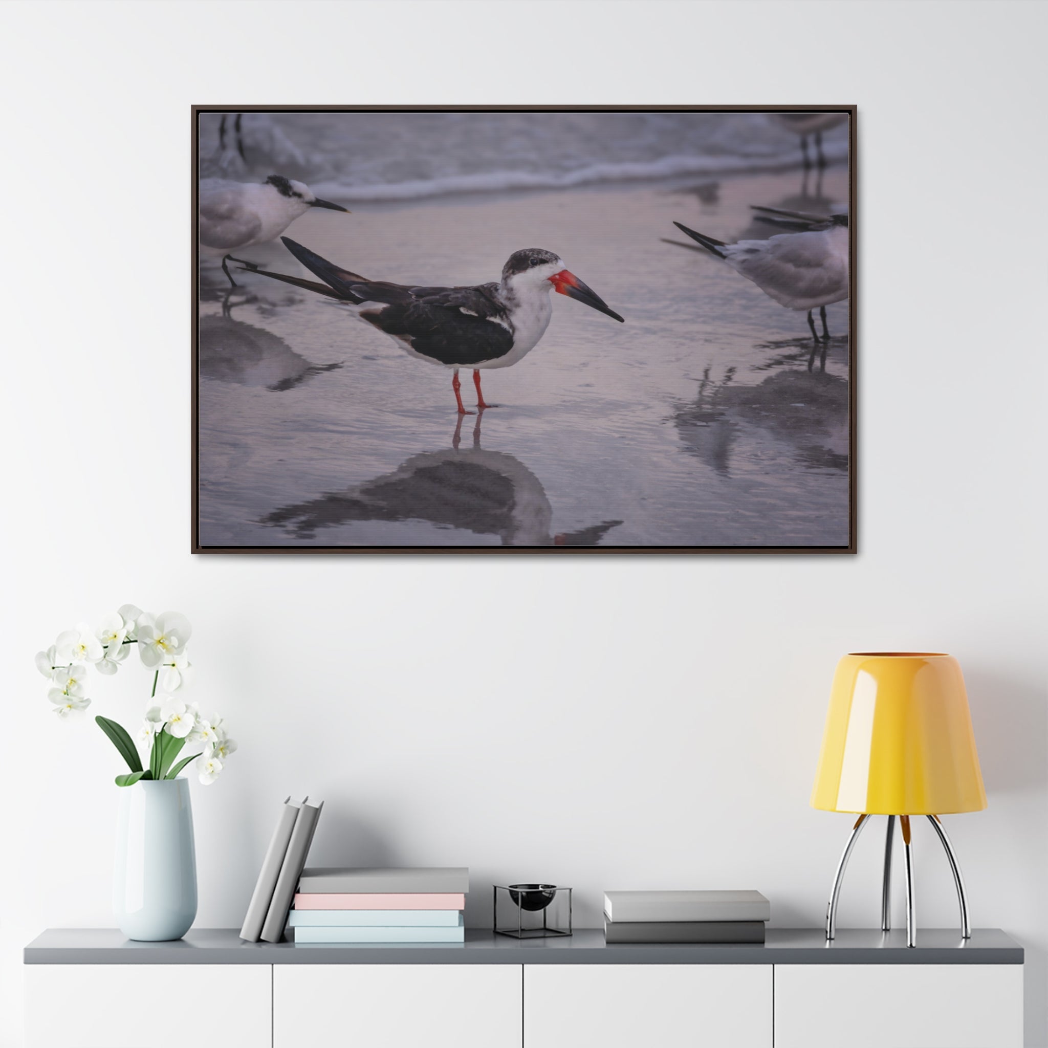 Custom Beach Life Vistas Beach Birds Gallery Canvas Wraps, Horizontal Wood Frame - POPvault