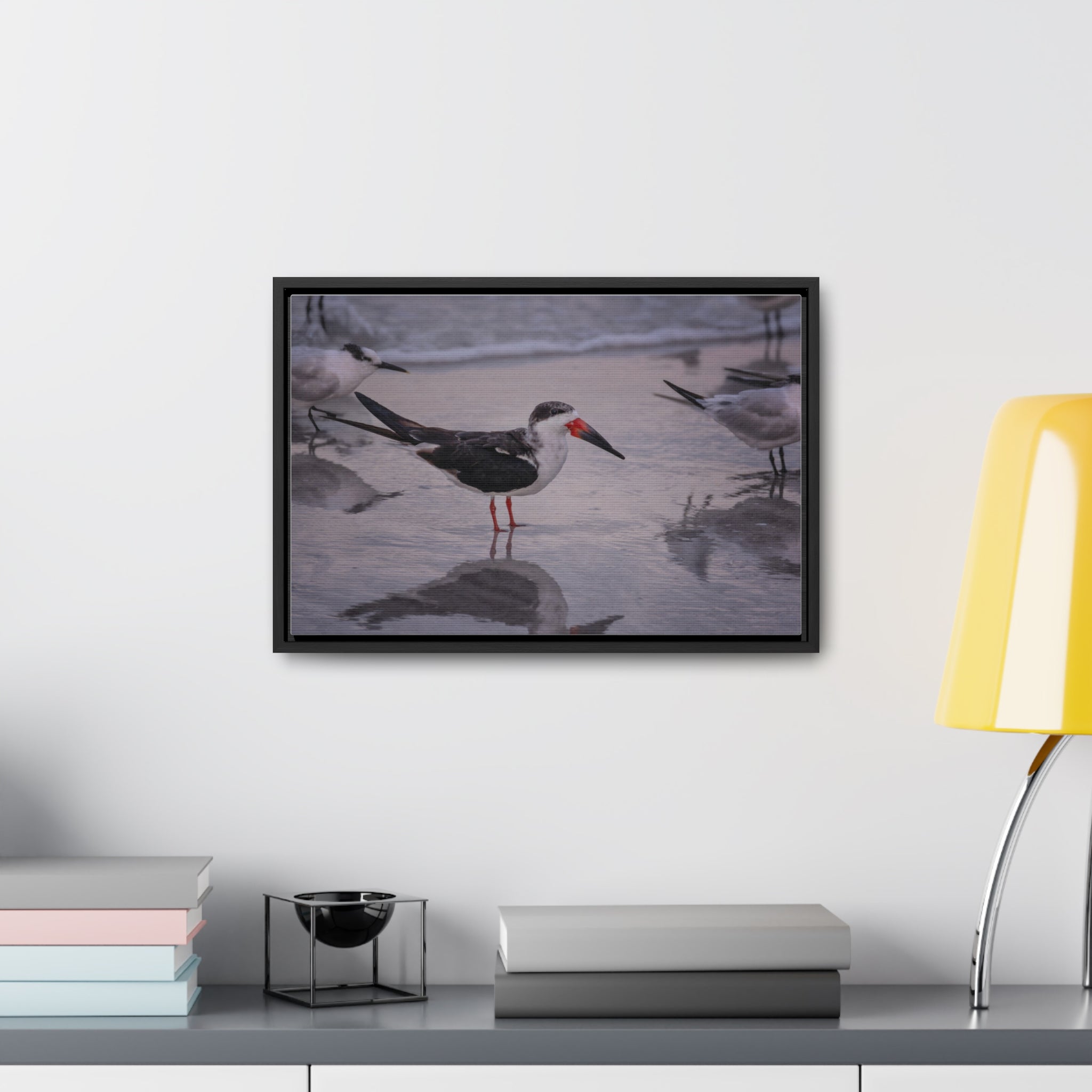 Custom Beach Life Vistas Beach Birds Gallery Canvas Wraps, Horizontal Wood Frame - POPvault