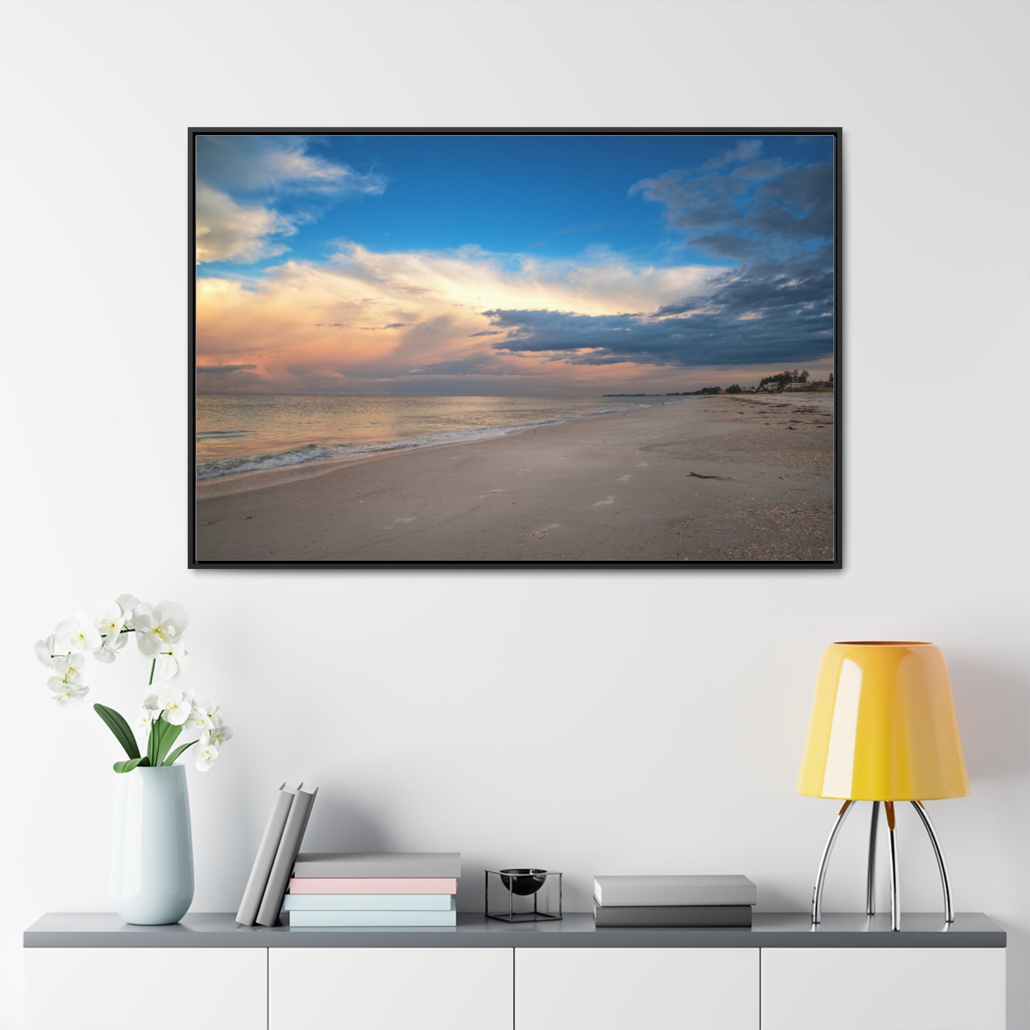 Custom Beach Life Vistas Beautiful Morning Gallery Canvas Wraps, Horizontal Wood Frame - POPvault