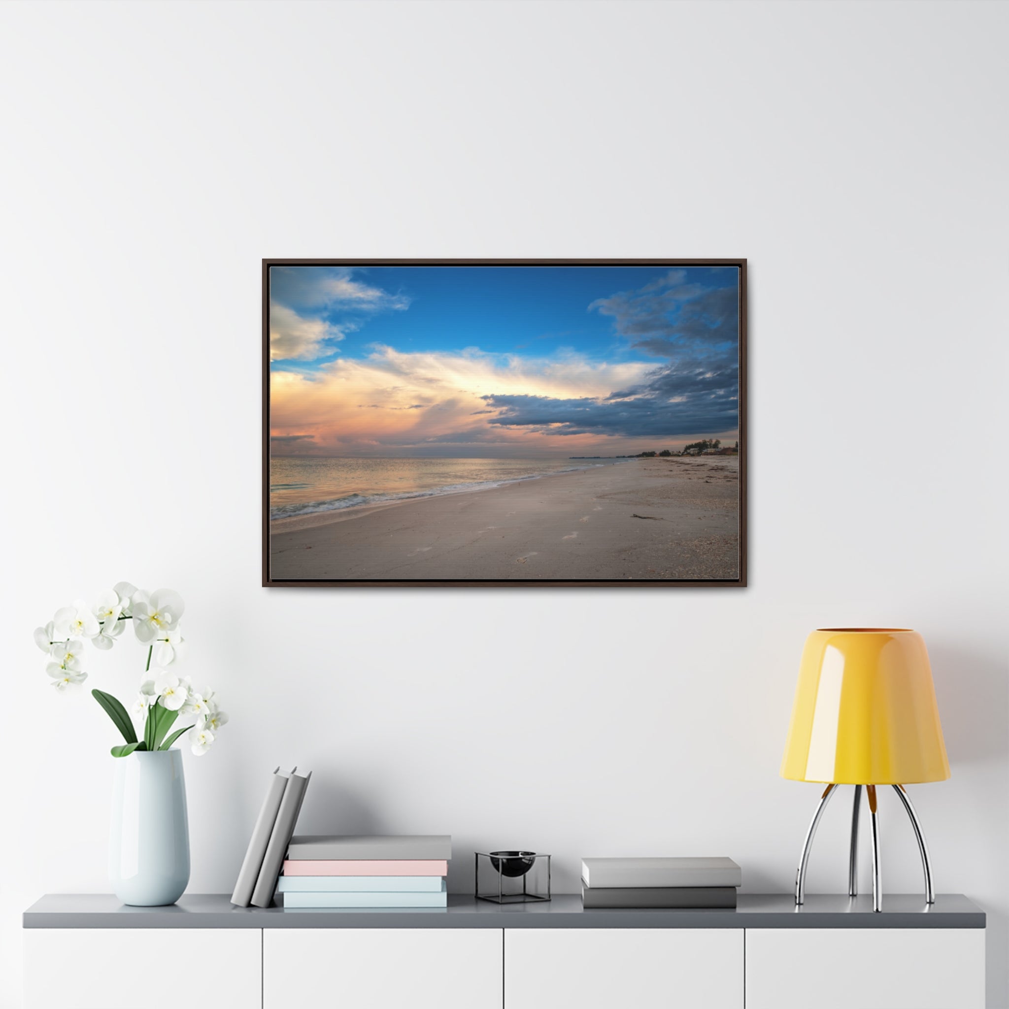 Custom Beach Life Vistas Beautiful Morning Gallery Canvas Wraps, Horizontal Wood Frame - POPvault