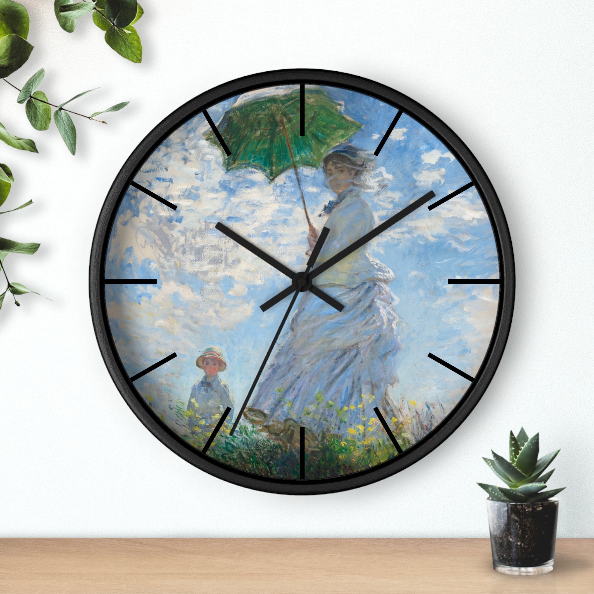 Custom Masters of Art Claude Monet Madame Monet and Her Son Premium Wall Clock - POPvault