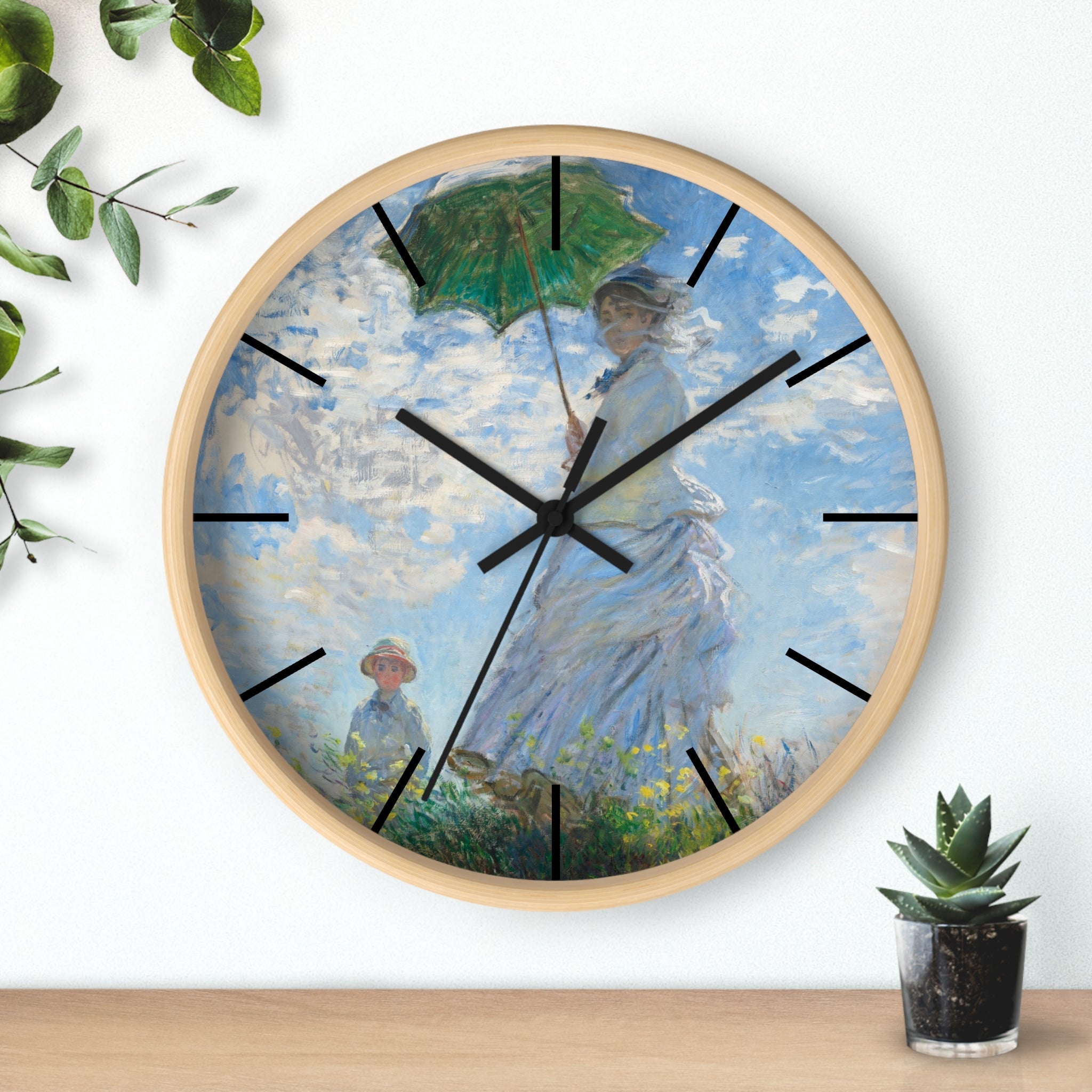 Custom Masters of Art Claude Monet Madame Monet and Her Son Premium Wall Clock - POPvault