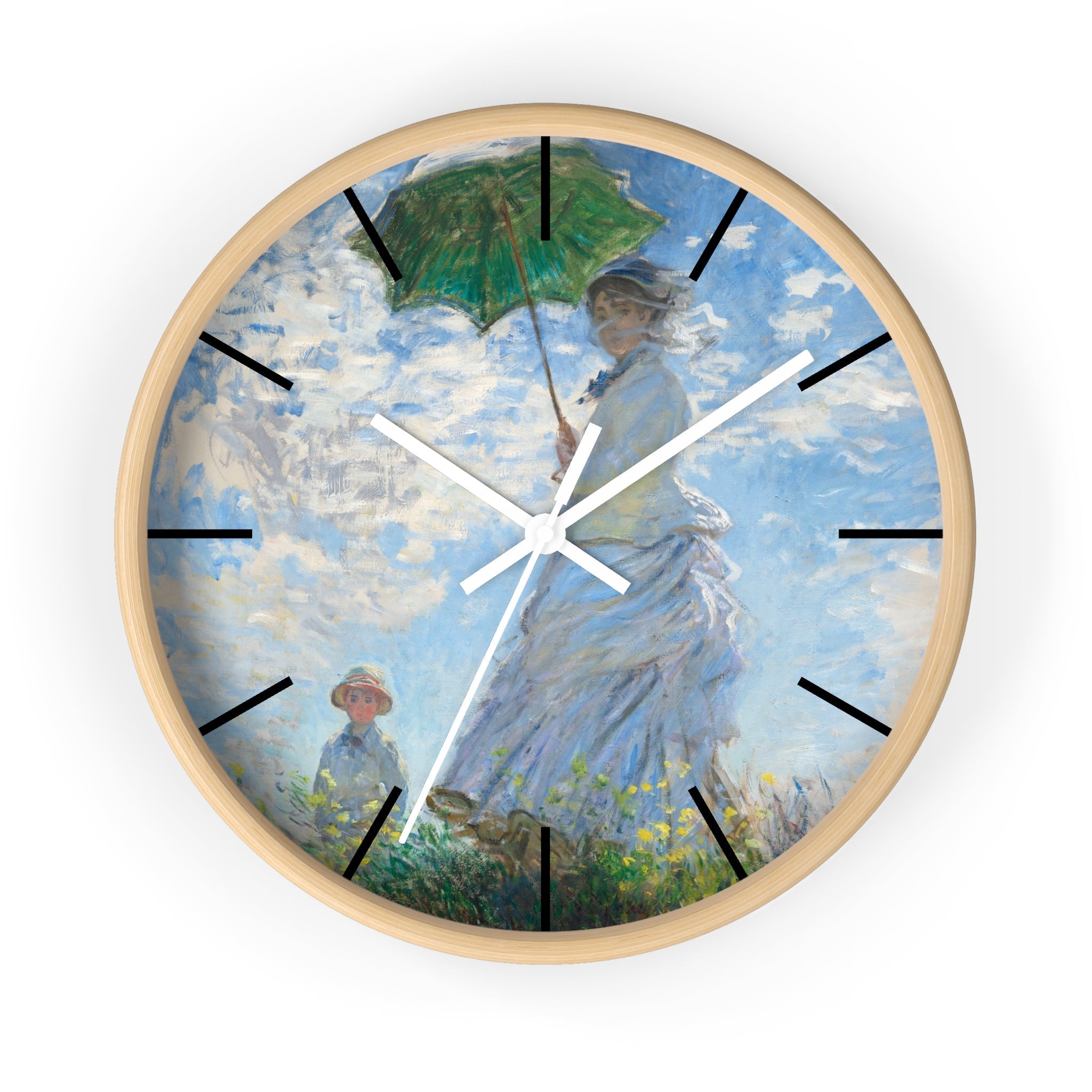 Custom Masters of Art Claude Monet Madame Monet and Her Son Premium Wall Clock - POPvault