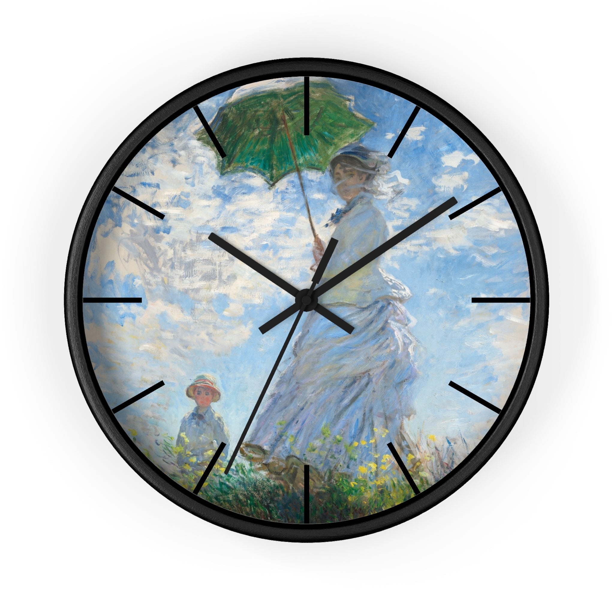 Custom Masters of Art Claude Monet Madame Monet and Her Son Premium Wall Clock - POPvault