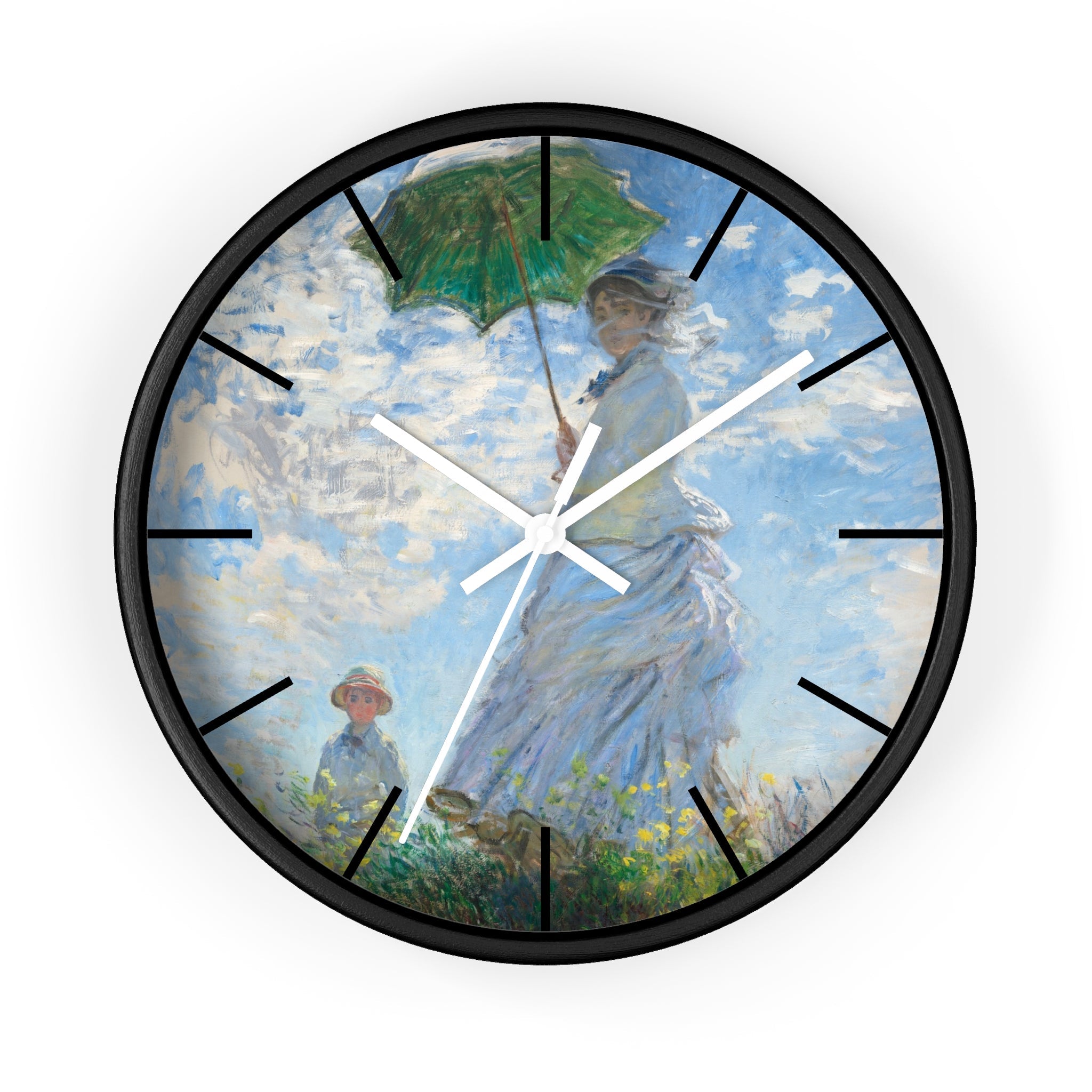 Custom Masters of Art Claude Monet Madame Monet and Her Son Premium Wall Clock - POPvault