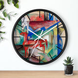 Custom Masters of Art Franz Marc Landscape with Animals Premium Wall Clock - POPvault