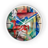 Custom Masters of Art Franz Marc Landscape with Animals Premium Wall Clock - POPvault